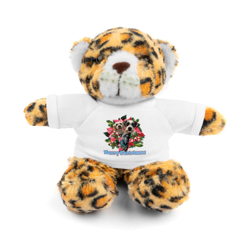 Custom Photo Festive Poinsettia Stuffed Animals with Tee